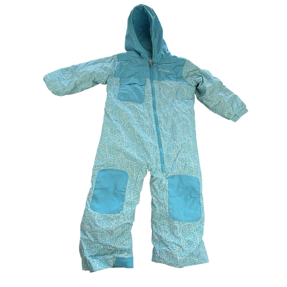 Columbia Snowsuit Kids 4T Blue Hooded Insulated Outgrown Ski One Piece